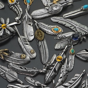 Collares con Colgantes de Plumas, Múltiples Estilos, Acero Inoxidable, Joyería para Hombre y Mujer, Accesorios en Oferta 2024 - Product Image 1