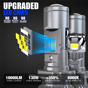 Miniproyector led para faros delanteros de coche, bombillas de lente bi-led, H4, H7, 2023 K, 6000 Chips, h4, 3570 - Product Image 2