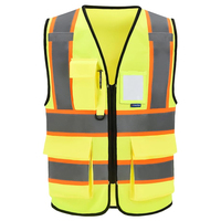 Avec Logo Custom Led Work Engineer Vêtements de sécurité réfléchissants Veste Construction industrielle Gilet de sécurité en maille haute visibilité