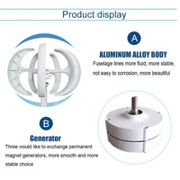 Éolienne à axe vertical de petite taille 600w 12V 24V, générateur VAWT