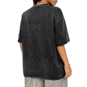 Terry Twill Knitted <b>Fleece</b> Jersey Casual Plain Dyed Summer Regular Fit Cotton High Quality Blank T-Shirt for Printing - Product Image 4