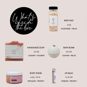 ชุดของขวัญสปาออร์แกนิคสำหรับผู้หญิงมีกลิ่นดอกสำหรับใช้ในบ้าน - Product Image 4