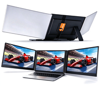 Écran portable triple 15,6'' IPS 1080P LCD FHD ultra-fin pour ordinateur portable, double moniteur portable, pilote requis, un câble pour deux écrans