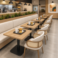 Offre Spéciale : Banquette de Restaurant Moderne Personnalisée avec Dossier sur Mesure et Mousse Haute Densité, Intégrant une Table de Cuisson à Induction