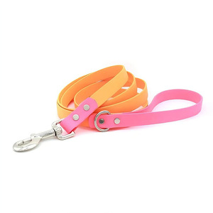 Custom Color Block PVC Dog <b>Leash</b> Waterproof Non Slip Training Rope For <b>Pets</b> Solid Pattern Flexible Skin Friendly Stain Resistant - Product Image 1