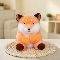 Peluche d'animal de dessin animé mignonne et réaliste : renard, éléphant, ours noir, ours brun, hippopotame – Cadeau pour enfants