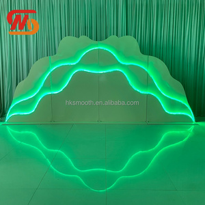 SMOOTH Multi-color LED Metal Stage <b>Backdrop</b> for Wedding Party Banquet Decoration - Product Image 1