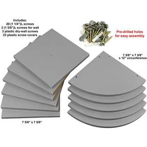 Vente directe d'usine toilettes pour salon à 5 niveaux échelle d'angle murale étagère couleur marron - Product Image 6