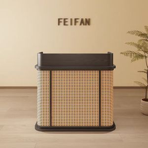 Mostrador de Recepción Pequeño <span class=keywords><strong>Blanco</strong></span> para Clínicas de Belleza y Salones, Diseño Simple para Caja Registradora - Product Image 4