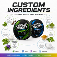 OEM ODM Focus Boost Sachets Énergétiques Sans Sucre avec Taurine et Électrolytes pour une Concentration Améliorée et des Performances Mentales Optimisées – Complément Alimentaire