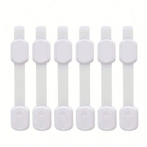 Strap Latches <b>Drawer</b> Fridge Toilet Child Safety Cabinet Proofing <b>6</b> Pack ABS Plastic Manual Locks Adhesive Adjustable Power - Product Image 3