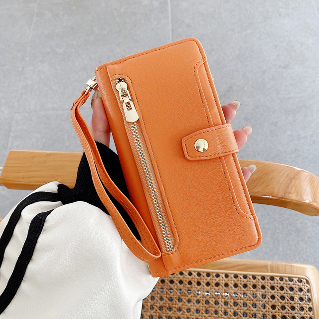 Wholesale Colorful PU Leather Wallet Phone Case Shockproof Protective Cover Business Design for All Smartphone Models