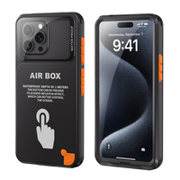 SHELLBOX pochette sèche sous-marine étui de téléphone étanche et sac pour IPhone 12 à 15 pro max modèles 6.7 pouces avec protection d'écran intégrée