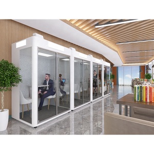 2024 cosses de bureau insonorisées mobiles imperméables et ignifuges bon marché avec cabine d'isolation acoustique du système de climatisation - Product Image 3