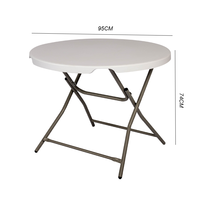 Tragbarer Moderner Leichtgewichtiger Outdoor-Balkon Einfach Faltbarer Küchen-Esstisch Catering-Bankett-Picknick-Klapptisch aus Kunststoff
