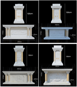 Fabbrica diretta mano intagliato in marmo pulpito podio per la progettazione della chiesa religiose decorate sculture in pietra e sculture - Product Image 4