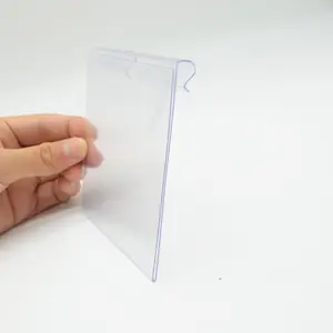 HD-3003 Clear Plastic strip data strip label holder clip for shelf goods