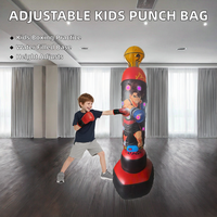 Sac de frappe gonflable autoportant, colonne de boxe pour entraînement de fitness adultes et enfants