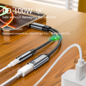 Convertitore Audio USB a Aux, Adattatore per Ricarica e Uscita Cuffie 2 <span class=keywords><strong>in</strong></span> 1, Splitter Tipo <span class=keywords><strong>C</strong></span> con Jack per Cuffie da 3,5mm - Product Image 5
