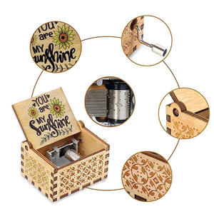 Cajas de Música de Madera Talladas a Mano, Únicas y <span class=keywords><strong>Hermosas</strong></span>, al por Mayor, <span class=keywords><strong>para</strong></span> Regalos de Aniversario, <span class=keywords><strong>Cumpleaños</strong></span> y Navidad - Product Image 2