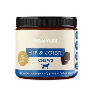 Hanyun Hem Hip and Joint Soft Chews Supports Mobility and Promotes Healthy Hip and Joint for Dogs Organically Sourced