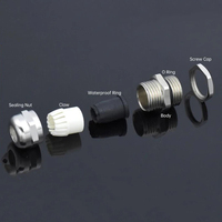 Boîtier de distribution étanche avec connecteur de câble IP67 en laiton nickelé, compatible avec les câbles métriques M8, M10, M12, M14, M16, M36