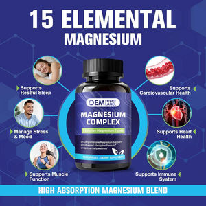 Capsule <span class=keywords><strong>de</strong></span> <span class=keywords><strong>magnésium</strong></span> OEM 15 en 1 avec glycinate <span class=keywords><strong>de</strong></span> <span class=keywords><strong>magnésium</strong></span>, citrate, malate, oxyde <span class=keywords><strong>de</strong></span> taurate, carbonate, <span class=keywords><strong>chlorure</strong></span>, supplément d'orotate - Product Image 3