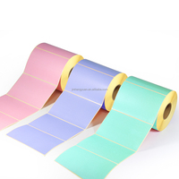 Étiquettes de transfert thermique mates colorées personnalisées 150x100mm rouleau d'autocollant de code à barres auto-adhésif étiquette d'imprimante à transfert thermique