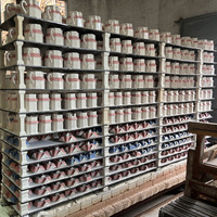 Ensemble de pots à épices en céramique style rustique, boîtes à épices artistiques en porcelaine, décoration pour la cuisine et la décoration intérieure des fêtes