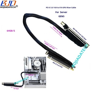 90 độ <span class=keywords><strong>PCI</strong></span> <span class=keywords><strong>Express</strong></span> Gen5 <span class=keywords><strong>PCI</strong></span>-E 5.0 <span class=keywords><strong>16X</strong></span> đến X16 Card đồ họa Riser Cáp 40cm 50cm 60cm 80cm cho l40s A100 H100 ai máy chủ - Product Image 2