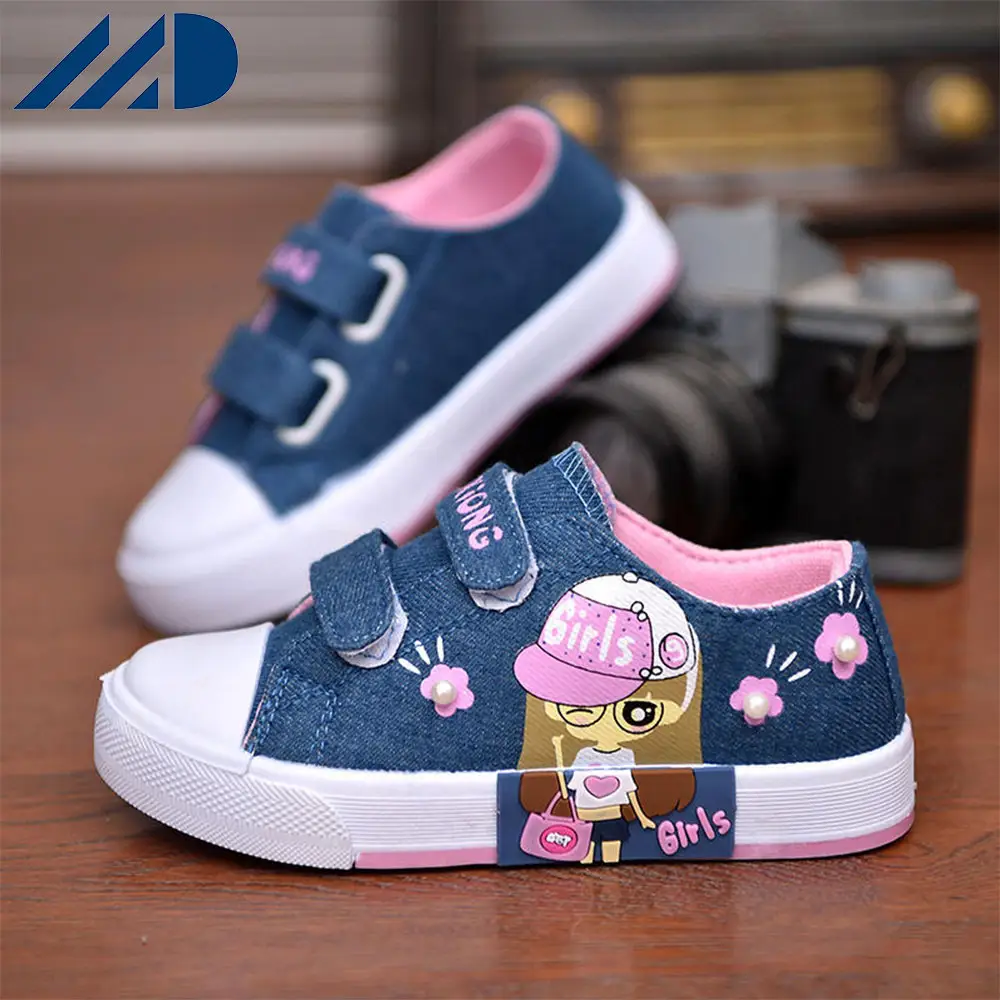 Girl Kids School Running Sports Shoes Atacado Moda Casual Sneakers Skateboarding Atacado Kids Canvas Shoes