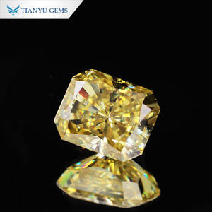 เครื่องประดับ Tianyu อัญมณีตัดเพชรโมอิสสีเหลืองสดใสสำหรับการทำเครื่องประดับ - Product Image 6