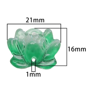 Memory Glass Lotus Beads 21x16mm Double Hole For DIY Necklace Bracelet Jewelry Making Craft Supplies Wholesale - Product Image 3