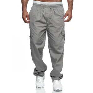 Çok cep rahat su geçirmez avcılık yürüyüş taktik Sweatpants erkekler için Streetwear kargo pantolon pantolon