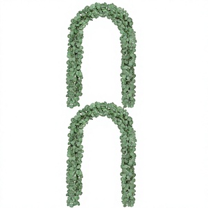 CQURE Ghirlanda di Eucalipto in Seta 72 Pezzi, Foglie Artificiali, Decorazione per Tavolo, Ghirlanda Verde, Viti per Matrimoni, Feste, Caminetto, Parete, Stanza - Product Image 4