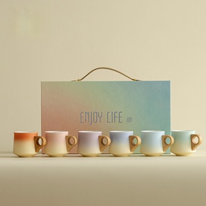 Set di <span class=keywords><strong>Tazze</strong></span> da Espresso YUBIN in Stile Nordico con Smalto Colorato, Set da 3/6 Pezzi, Regalo Personalizzabile per Compleanno, <span class=keywords><strong>San</strong></span> <span class=keywords><strong>Valentino</strong></span>, Festa della Mamma - Product Image 2