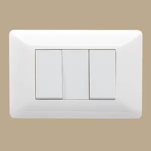 Uk hotel electrical wall switch socket accessories three gang one way switch