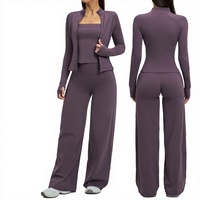 Ensemble de vêtements de sport pour femmes, 3 pièces, taille haute, respirant, léger, séchage rapide, pour la course à pied, le cyclisme, la remise en forme