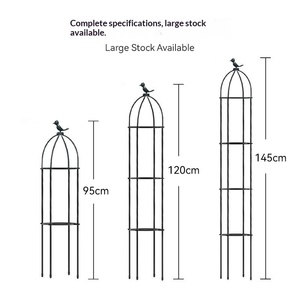 เสาค้ำต้นไม้รูปนกสีดำสำหรับปลูกดอกไม้ ระเบียงบ้าน ไม้เลื้อย เช่น ดอกกุหลาบ ดอกเคลมาติส ไม้ประดับ เช่น ดอกชลัมเบอร์เกรา - Product Image 6