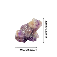 Pierre de cristal naturelle colorée en forme de grenouille, mini animal, pierre semi-précieuse, artisanat, ornement de maison, cadeau d'affaires