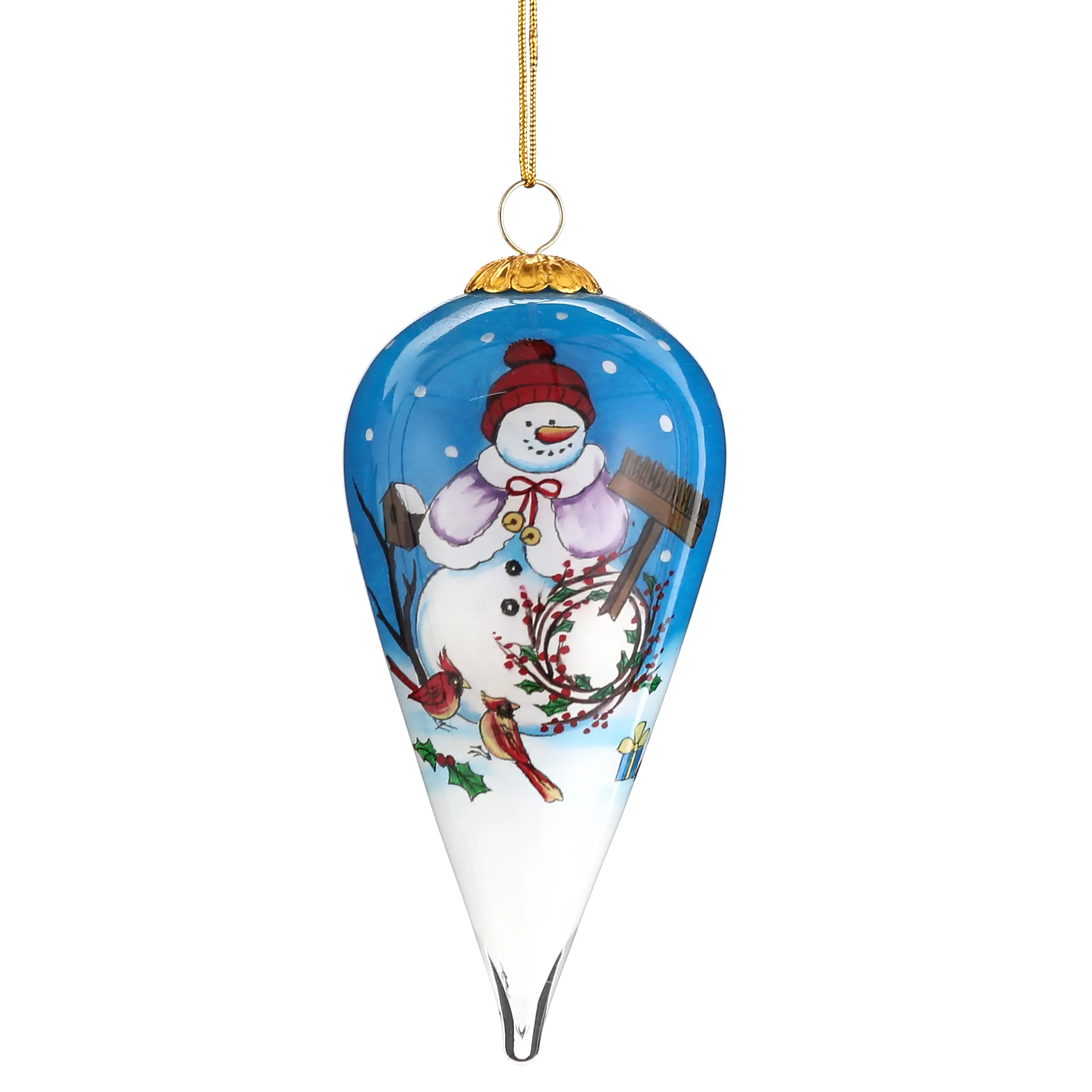 Factory customized hot sale glass hand-painted interior painted Christmas balls gift shop for Christmas commemorative gifts