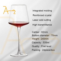 Ensemble de verrerie de haute qualité en gros pour hôtels, restaurants, fêtes – Verres à pied long modernes transparents en cristal pour vin