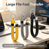 Kabel USB4 Tipe C ke Tipe C 240W PD3.1 Pengisian Cepat 40Gbps Data 8K60Hz Video Chip E-Marker Laptop Ponsel Docking Station Kantor