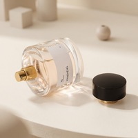 Flacon de parfum cylindrique en verre de luxe 30ml 50ml 100ml pour emballage cosmétique de marque, logo personnalisé, atomiseur vide