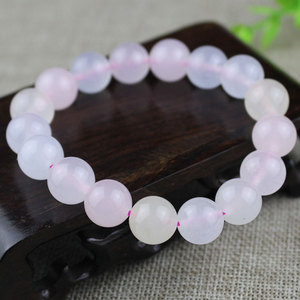 Quartzite Imitation Morganite <b>Bracelet</b> 8MM 10MM 12MM Round Beads Women's Jewelry Gift Crystal Chalcedony Fine <b>Beaded</b> <b>Bracelets</b> - Product Image 2
