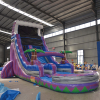 Livraison rapide fête d'anniversaire adulte gonflable Wipeout Sport jeux fête belle bande dessinée gonflable île flottante plate-forme barre I