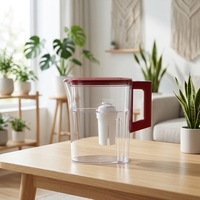 Filter Air Alkali Portabel Food Grade ABS dengan Filter Karbon Aktif 3.5L, Filtrasi 5 Tahap, Mengurangi PFOA/PFOS