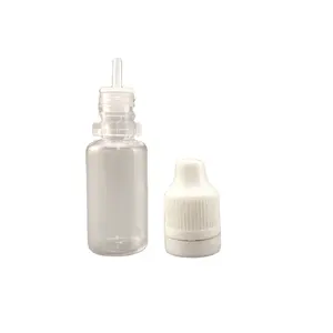 Flaconi contagocce in plastica da 10ml flacone trasparente in PET per disinfettante per le mani in stock