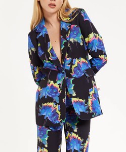 Blazer estampado con un solo botón y bordado 3D de Flower of Mars para trajes de negocios, trajes y blazers para mujer - Product Image 1