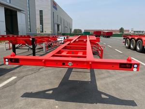 Tout nouveau 3 <span class=keywords><strong>essieux</strong></span> 40 pieds 40 tonnes squelette semi-<span class=keywords><strong>remorque</strong></span> conteneur d'expédition <span class=keywords><strong>remorque</strong></span> transport châssis camion avec 12 pièces serrure à torsion - Product Image 6